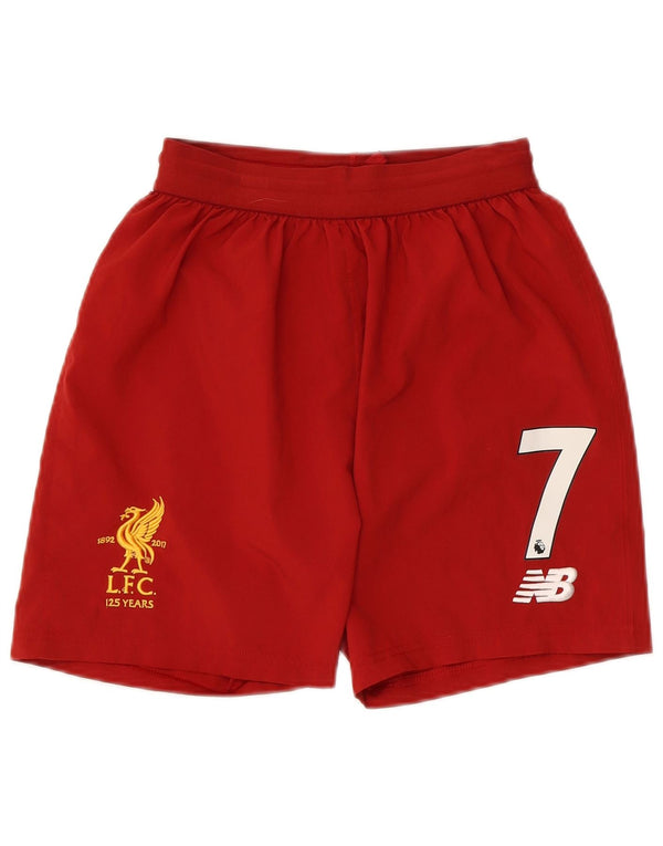 Pantaloncini sportivi New Balance da ragazzo Liverpool Graphic 13-14 anni XL rossi
