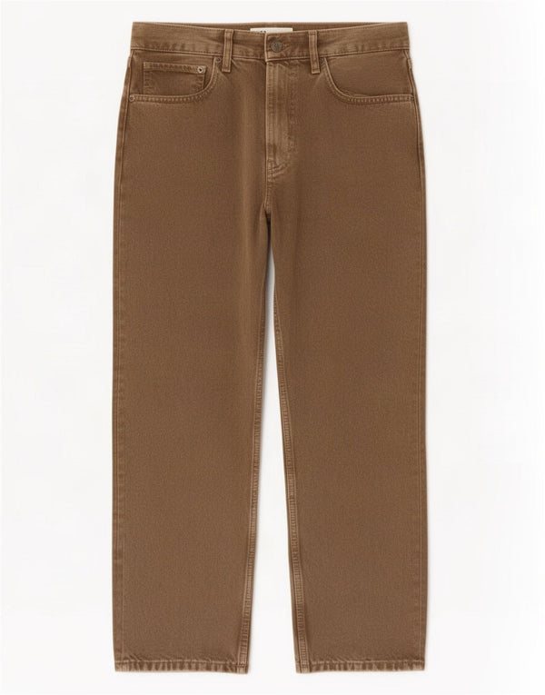 Jeans dritti da donna Zara EU 40 medio W30 L26 cotone marrone