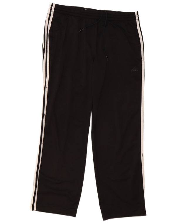 Pantaloni da tuta da uomo Adidas Large neri in poliestere