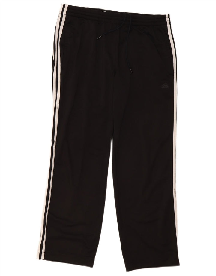 Pantaloni da tuta da uomo Adidas Large neri in poliestere