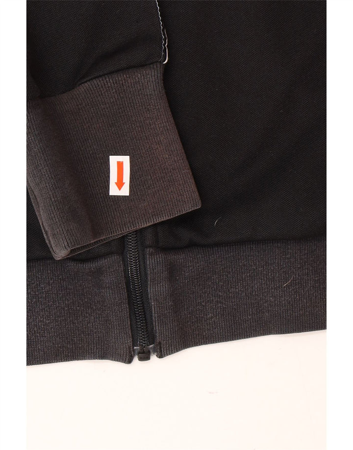 LOTTO Giacca da tuta con grafica da uomo Life, poliestere nero medio