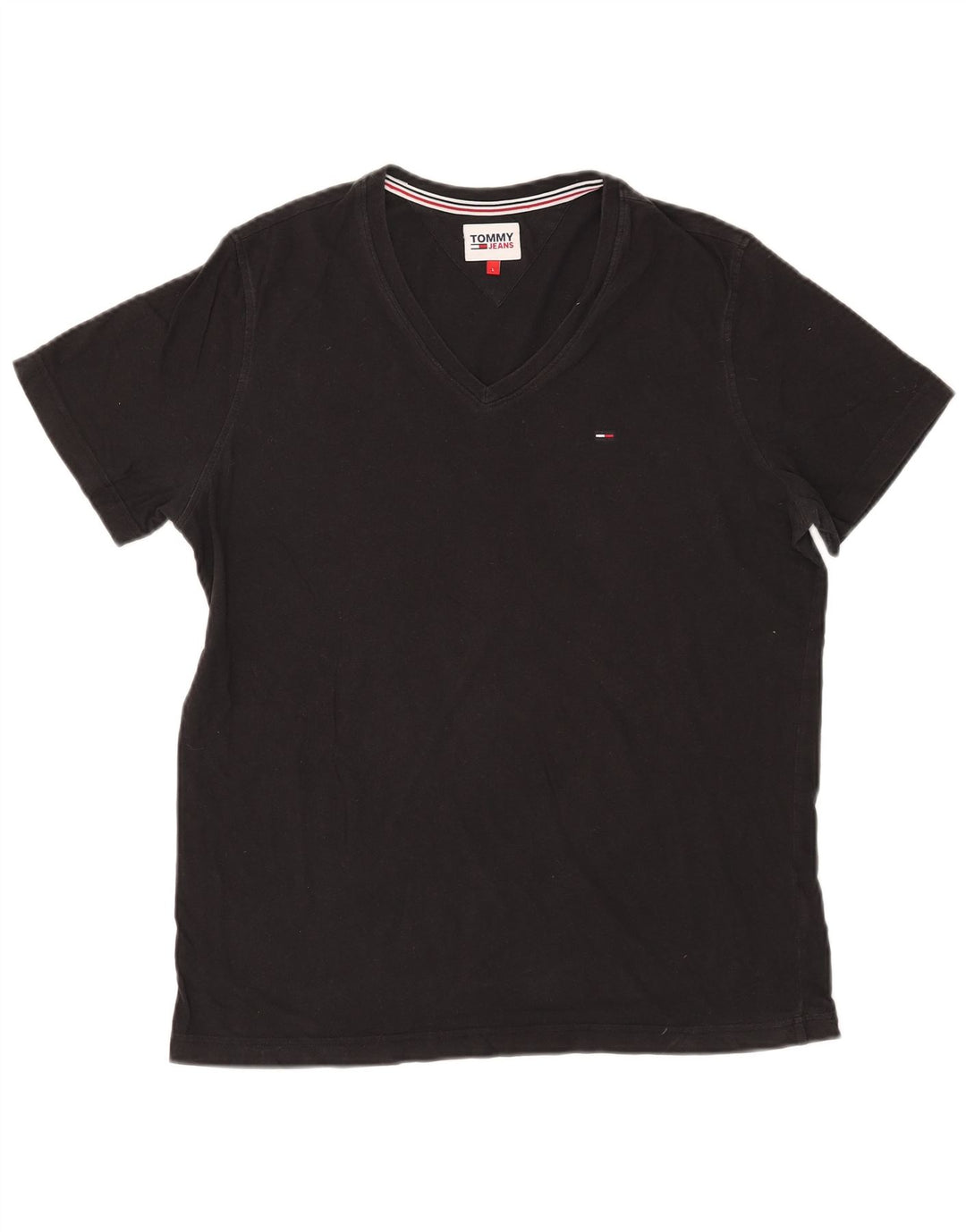 T-shirt da uomo Tommy Hilfiger Top grande in cotone nero