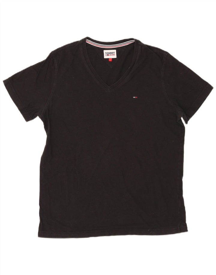 T-shirt da uomo Tommy Hilfiger Top grande in cotone nero