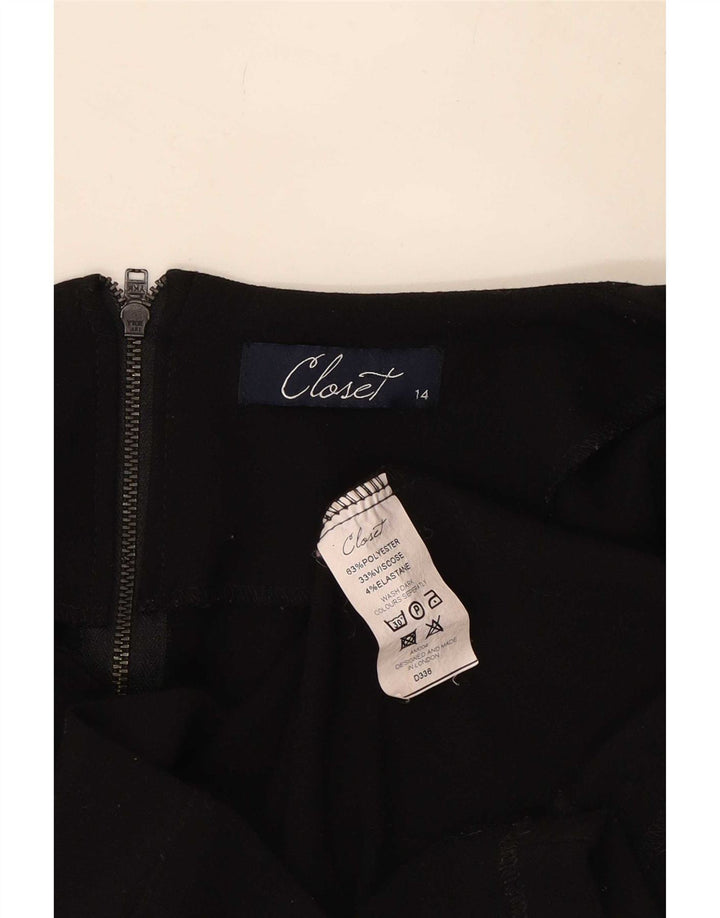 CLOSET Abito tubino da donna UK 14 Poliestere nero medio