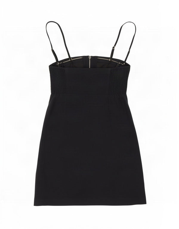 Abito sottoveste senza maniche da donna Abercrombie & Fitch UK 4 XS lino nero