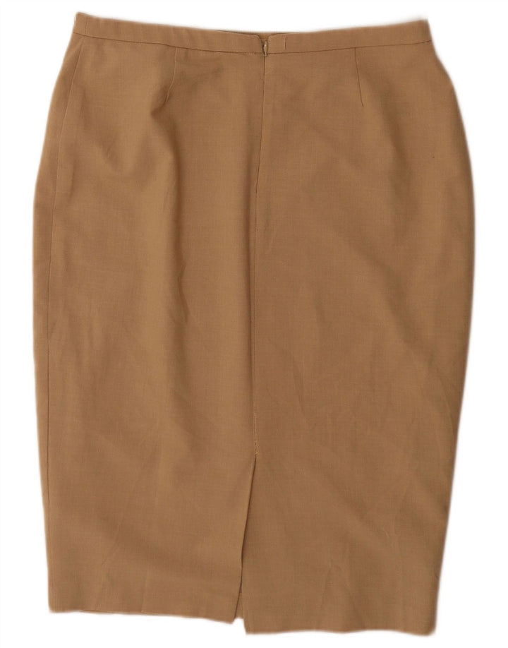 Gonna a tubino da donna Marks & Spencer UK 14 Large W32 Poliestere beige