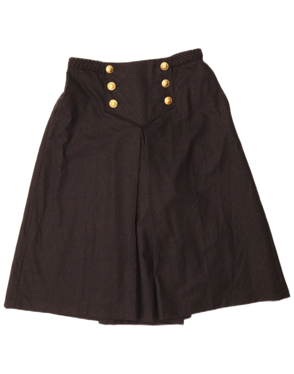 Pantaloncini casual da donna Rena Lange Culotes UK 16 Large W30 Lana vergine nera
