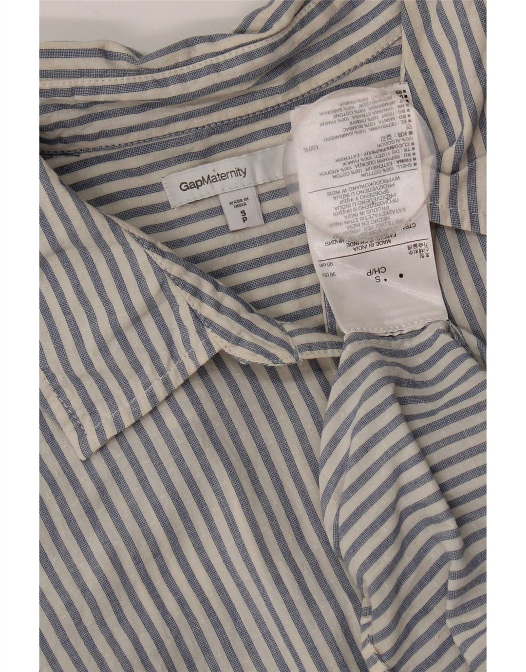 Gap Maglia pullover premaman da donna con maniche a 3/4 UK 10 Small Blue Striped