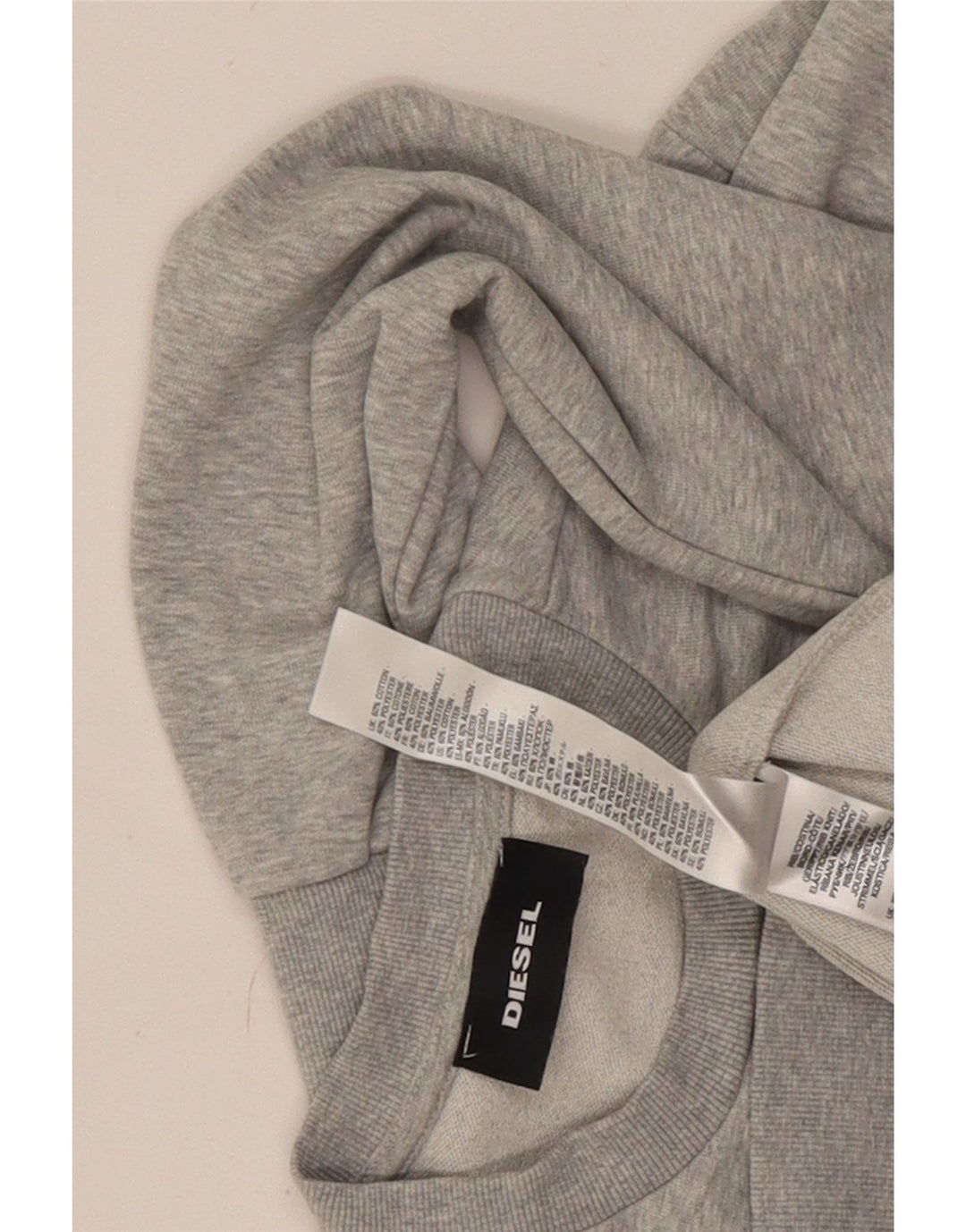 Diesel Felpa con grafica da uomo Maglione grande cotone chiazzato grigio