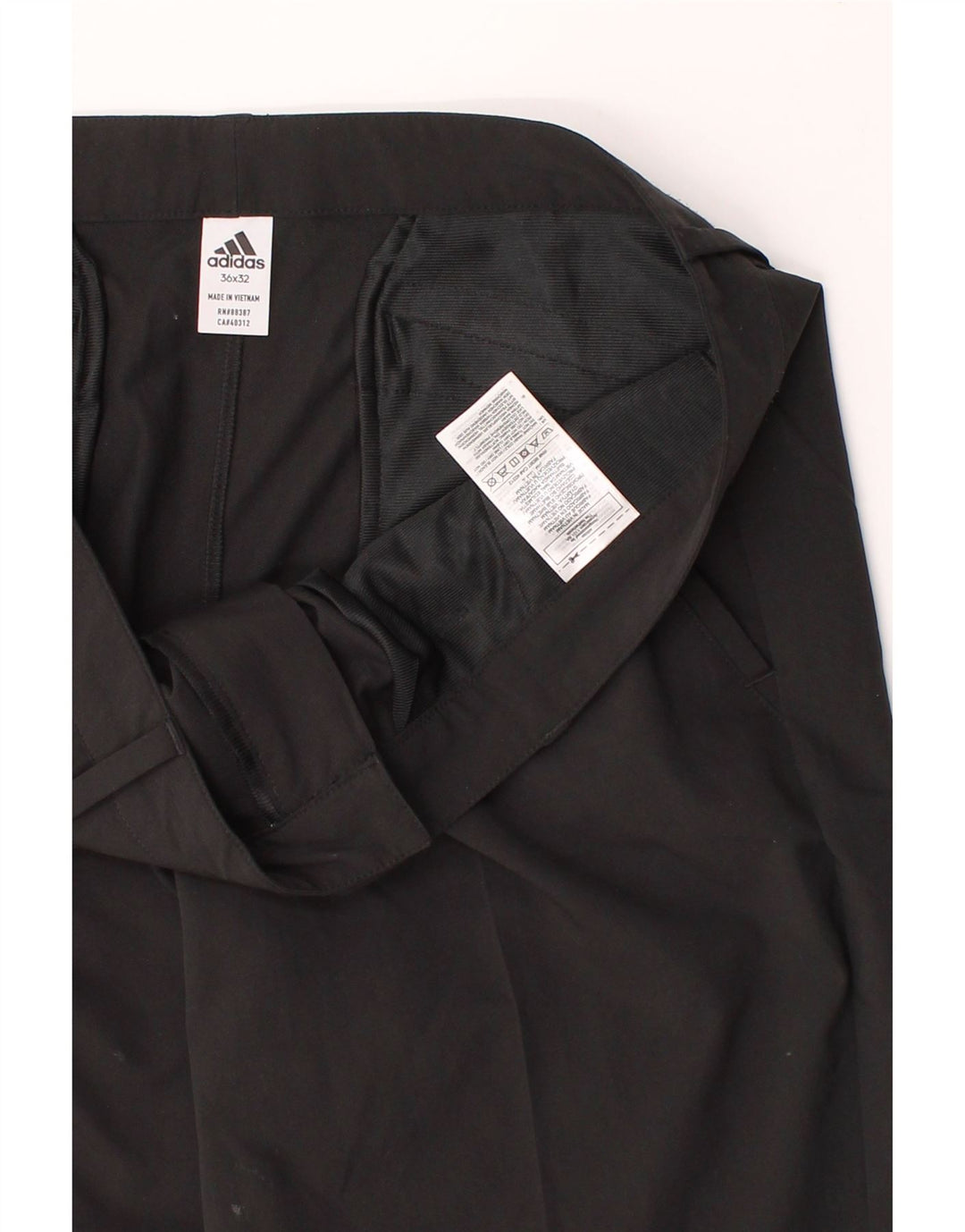ADIDAS Mens Slim Chino Trousers  W36 L32 Black Polyester Vintage Adidas and Second-Hand Adidas from Messina Hembry 