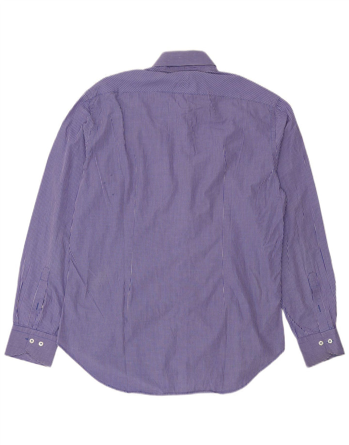 ZARA Mens Tailored Fit Shirt Size 42 Large Blue Check Cotton