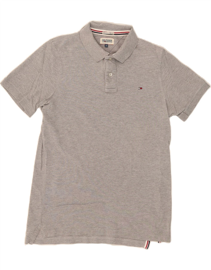 TOMMY HILFIGER Mens Polo Shirt Medium Grey Vintage Tommy Hilfiger and Second-Hand Tommy Hilfiger from Messina Hembry 