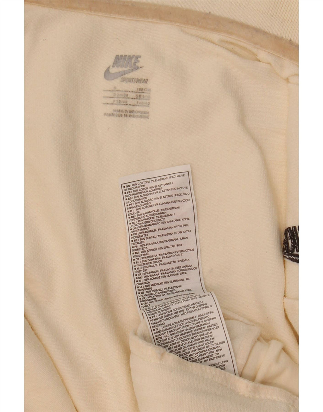 Giacca da tuta da donna Nike UK 8/10 piccola cotone bianco