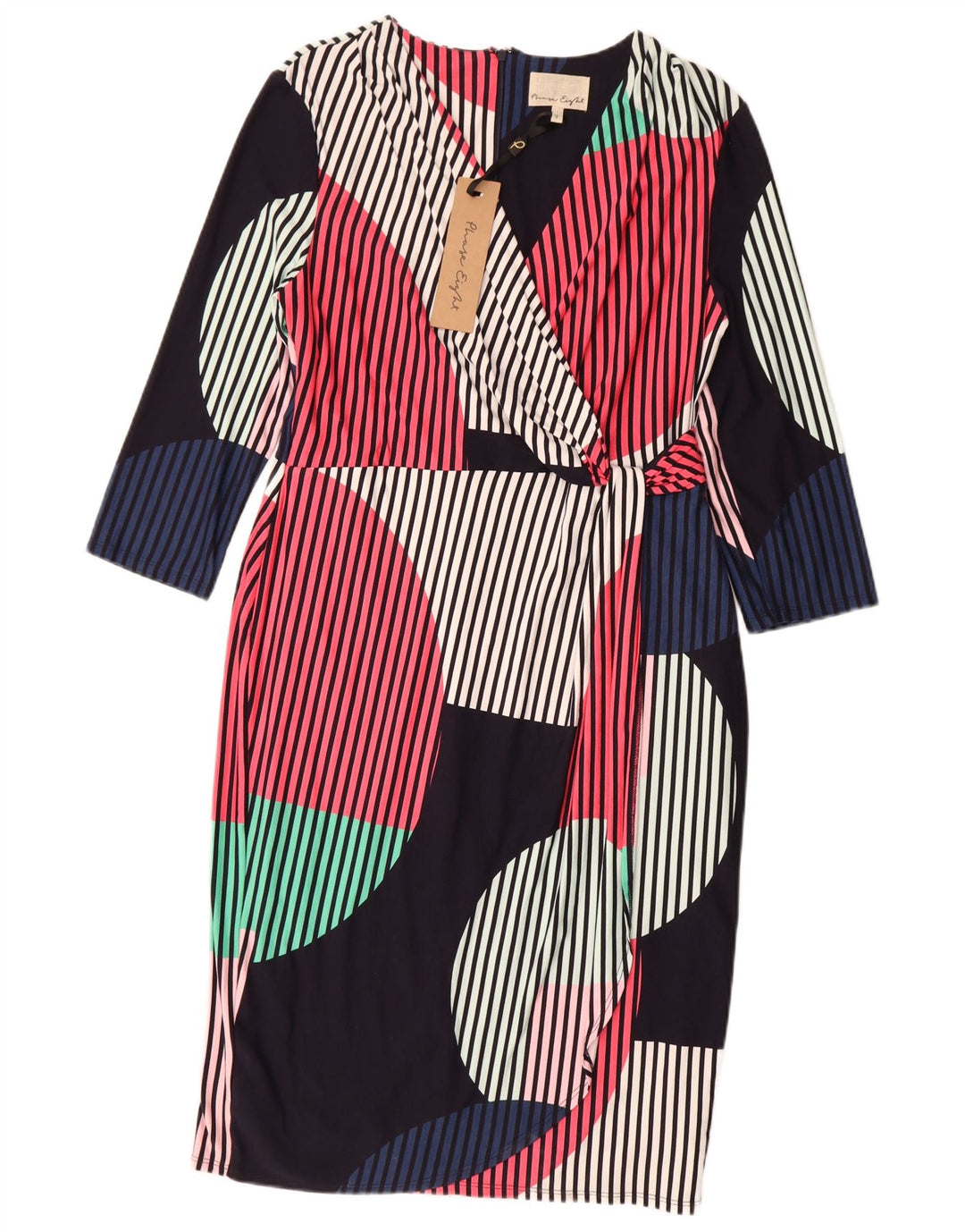 Abito tubino da donna Phase Eight UK 16 Grande motivo geometrico multicolore