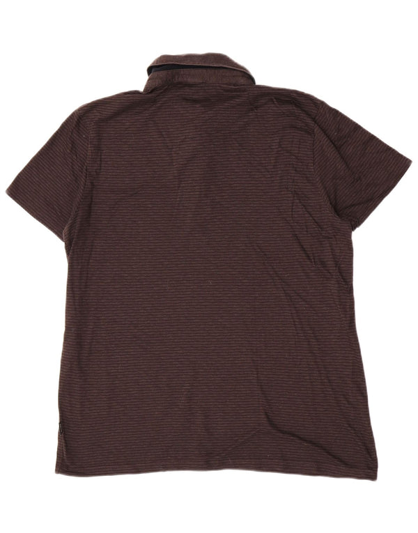 Polo Hugo Boss da uomo slim fit 2XL cotone a righe marrone