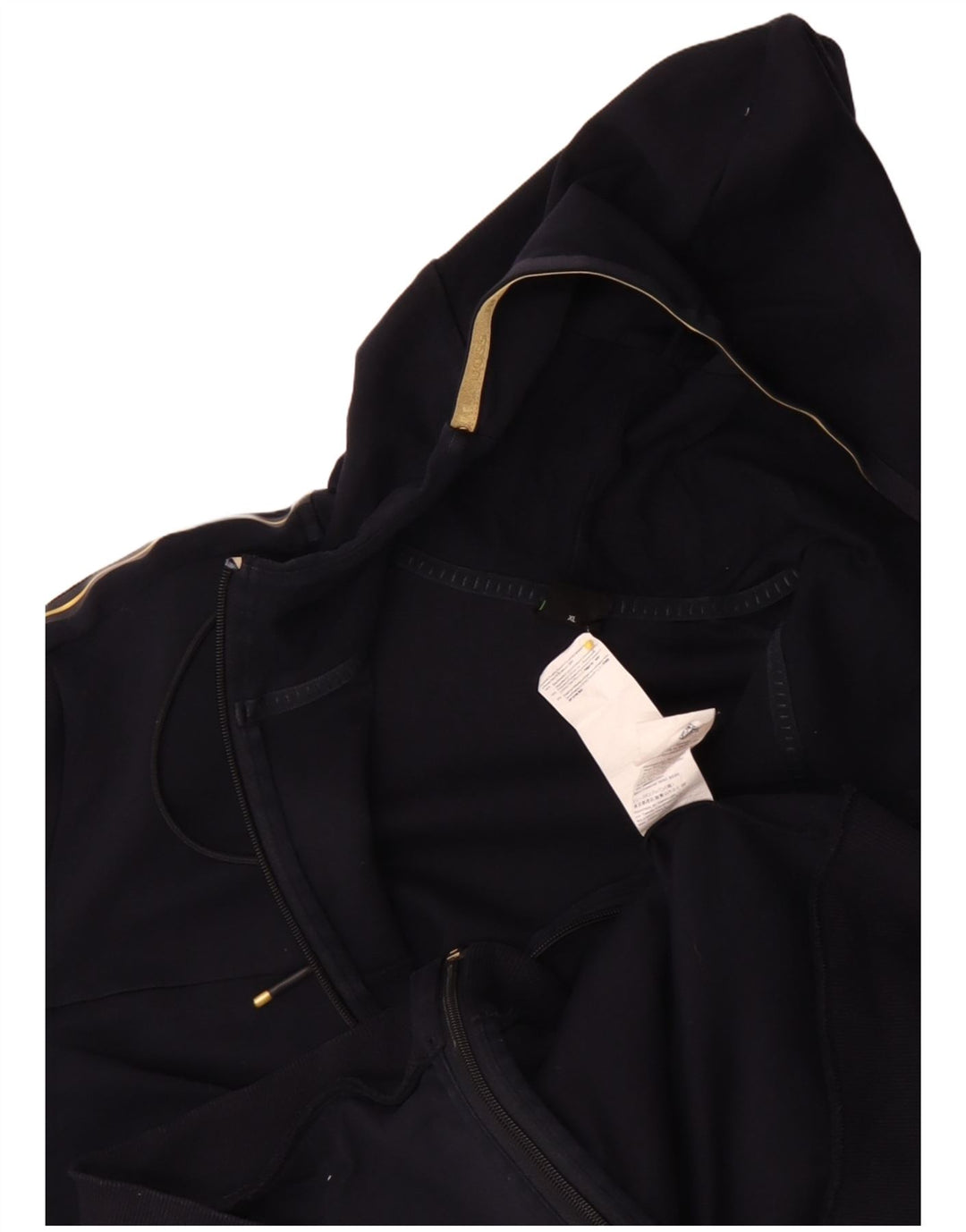 Felpa con cappuccio e zip da uomo Hugo Boss XL in cotone blu navy moderno