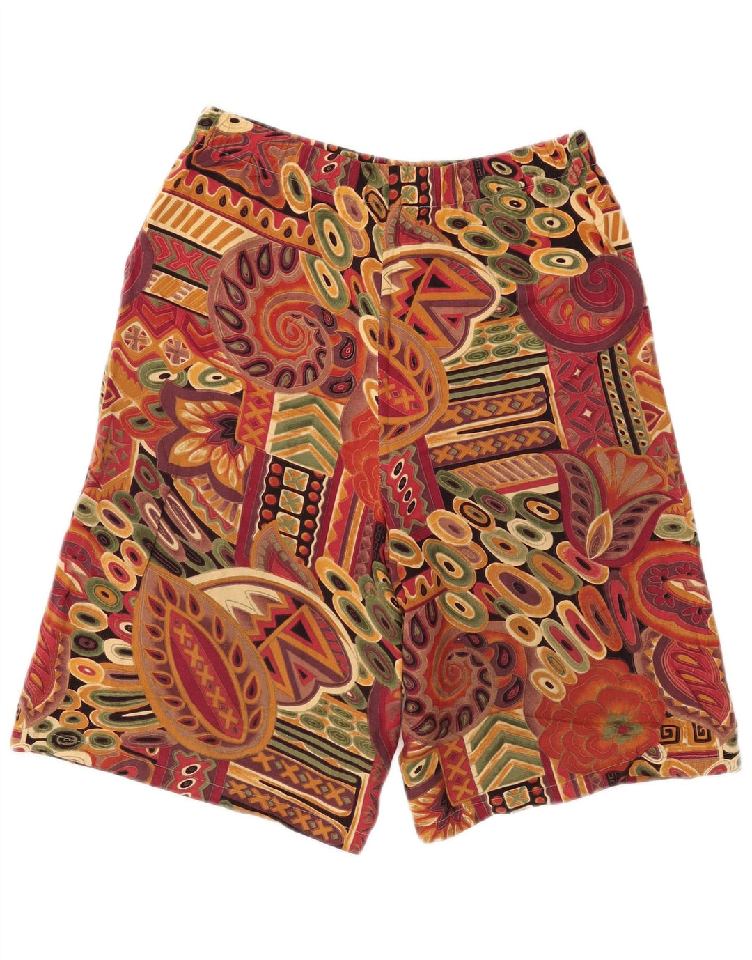 Pantaloncini casual vintage da donna W30 medio multicolore floreale