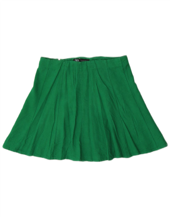 Minigonna Zara da donna XS W24 lino verde