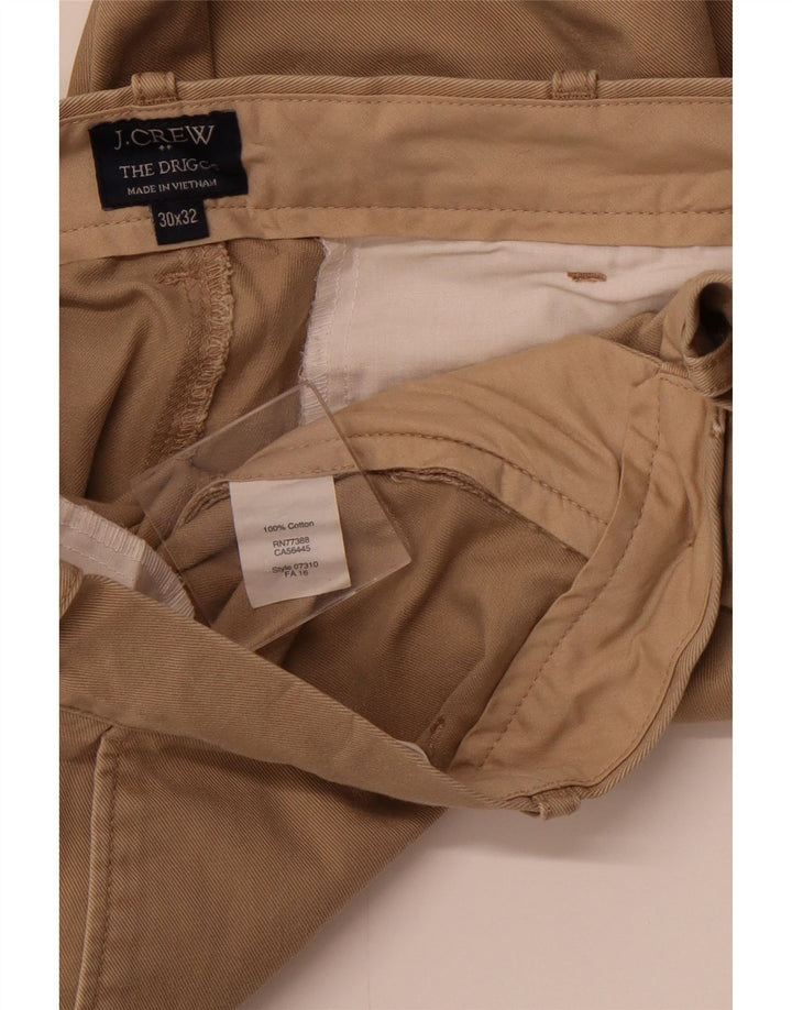J. CREW Pantaloni chino slim da uomo The Driggs W30 L32 in cotone beige
