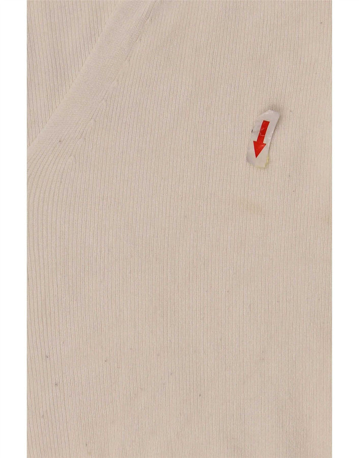 Top in camicetta senza maniche da donna Marks & Spencer UK 14 Viscosa bianco sporco medio