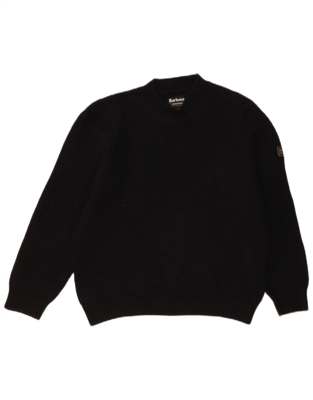 Maglione maglione collo alto da donna Barbour in lana nera media