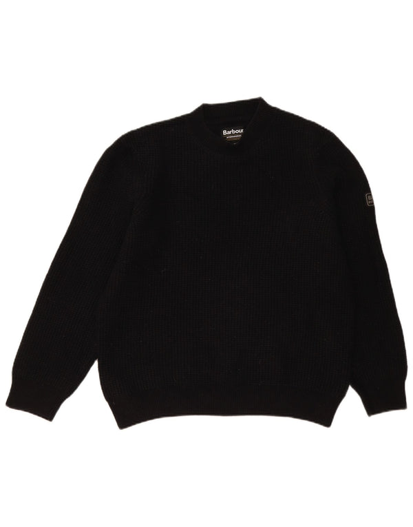 Maglione maglione collo alto da donna Barbour in lana nera media