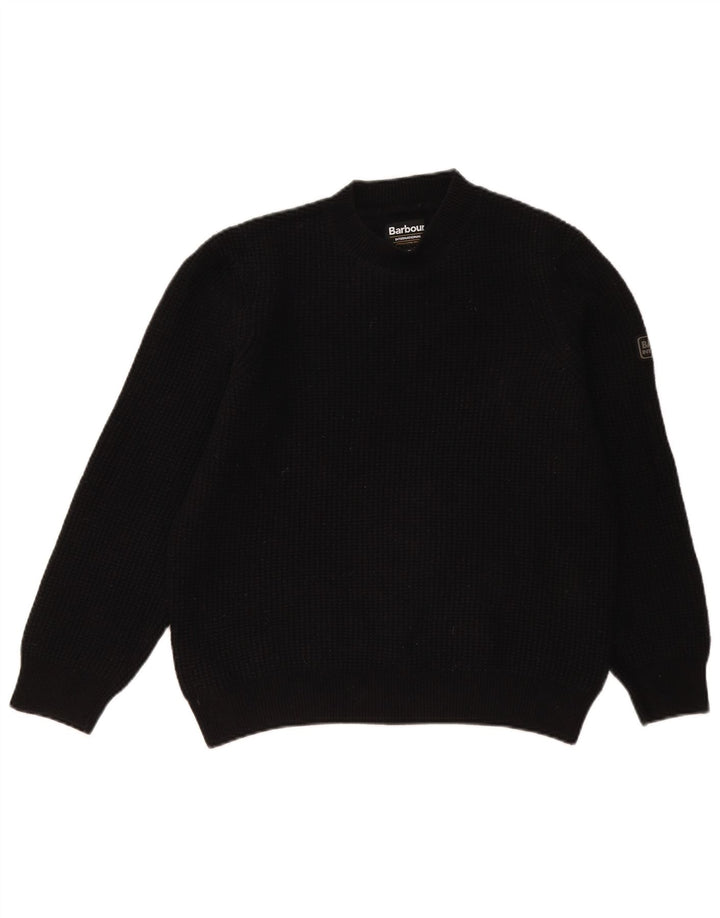 Maglione maglione collo alto da donna Barbour in lana nera media