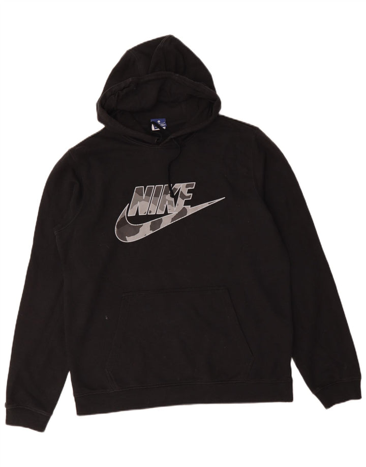 Felpa con cappuccio grafica Nike da uomo in cotone nero medio