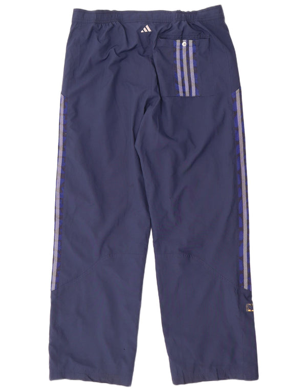Pantaloni impermeabili da uomo Adidas Large in poliestere blu navy