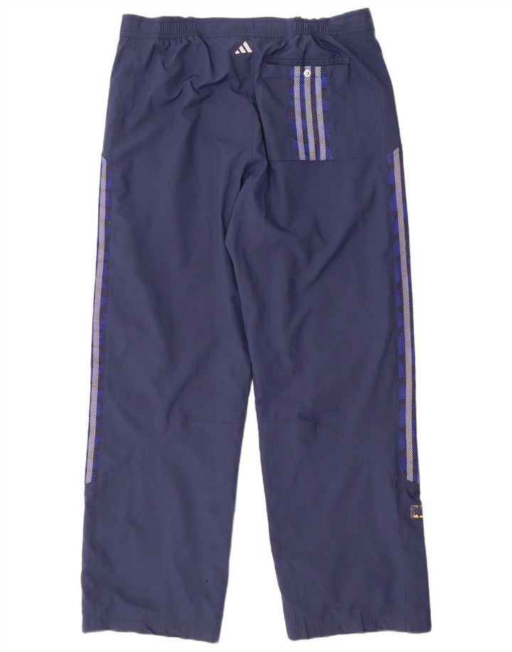 Pantaloni impermeabili da uomo Adidas Large in poliestere blu navy