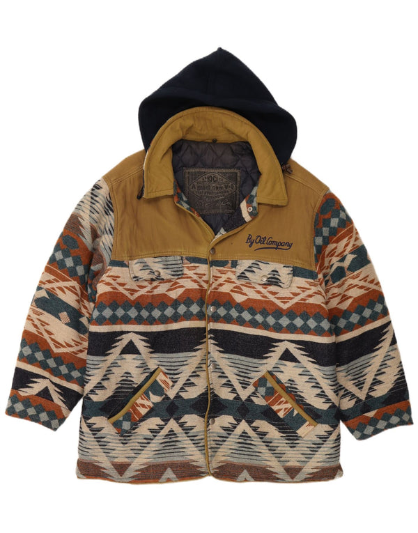 Cappotto giacca a vento da uomo Oil Company UK 40 Large multicolore Fair Isle Aztec