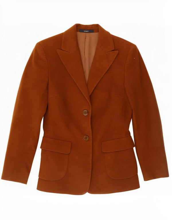 Seventy Giacca blazer a 2 bottoni da donna IT 40 Small Marrone Cotone