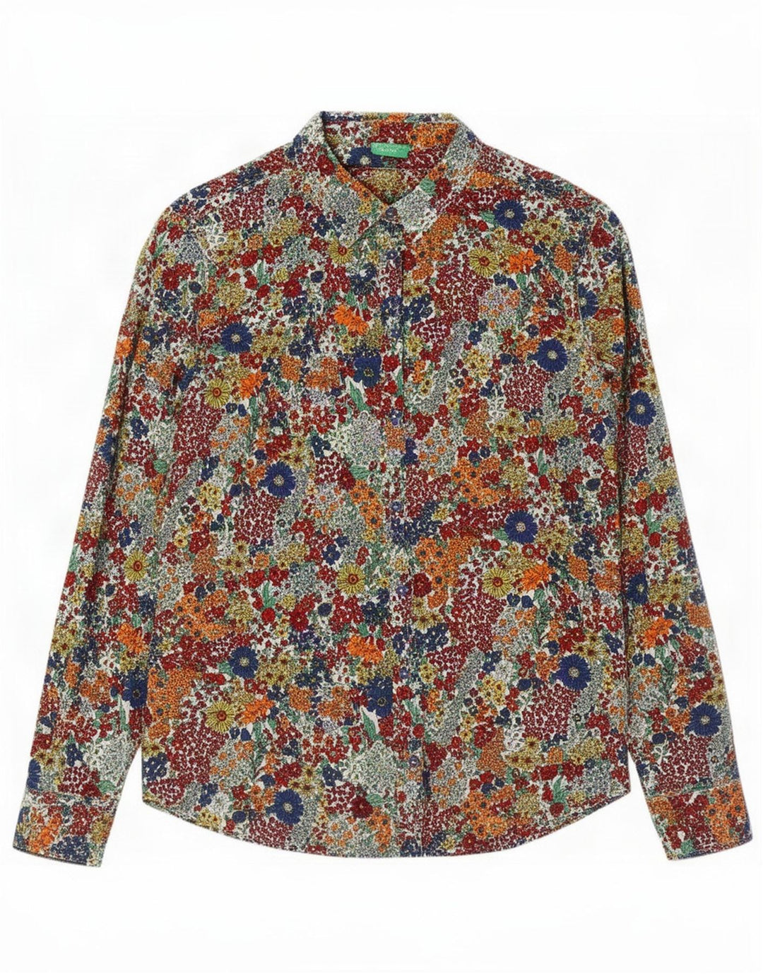 Camicia da donna Benetton UK 14 grande multicolore floreale