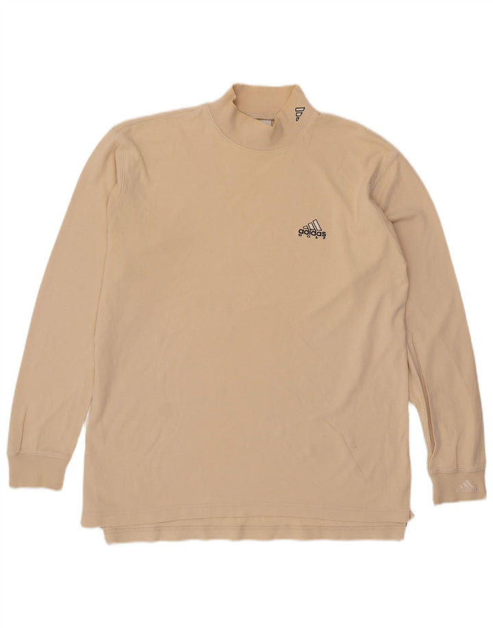 Adidas Maglia a maniche lunghe da uomo UK 38/40 Cotone beige medio