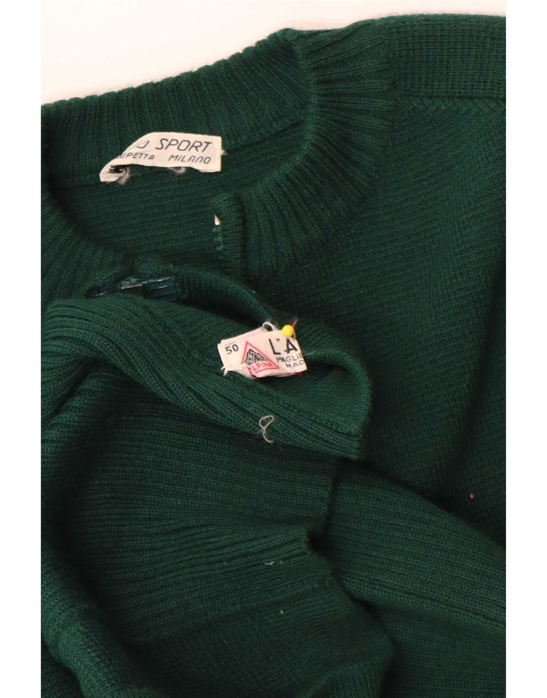 Maglione Cardigan Uomo L'ALPINA IT 50 Verde Medio