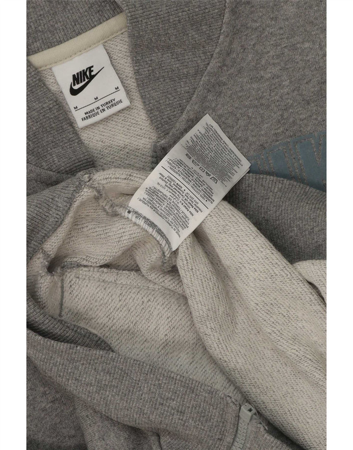 Giacca da ginnastica grafica da uomo Nike, giacca in cotone color block grigio medio