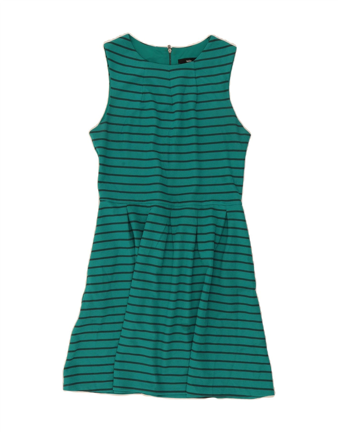 MOSSIMO Womens Sleeveless A-Line Dress UK 14 Large Green Striped Polyester Vintage Mossimo and Second-Hand Mossimo from Messina Hembry 
