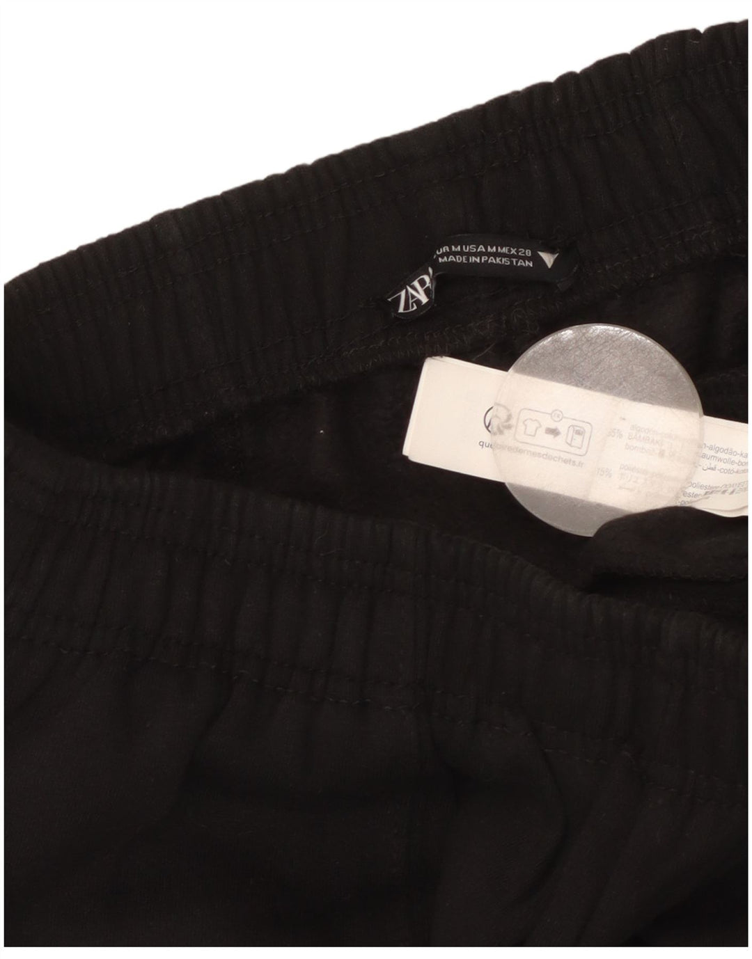 Pantaloni da tuta da donna Zara UK 12 cotone nero medio