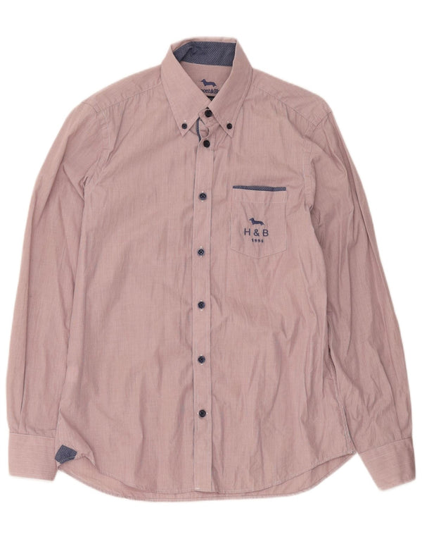Camicia da uomo Regular Fit Harmont & Blaine piccola in cotone gessato rosa