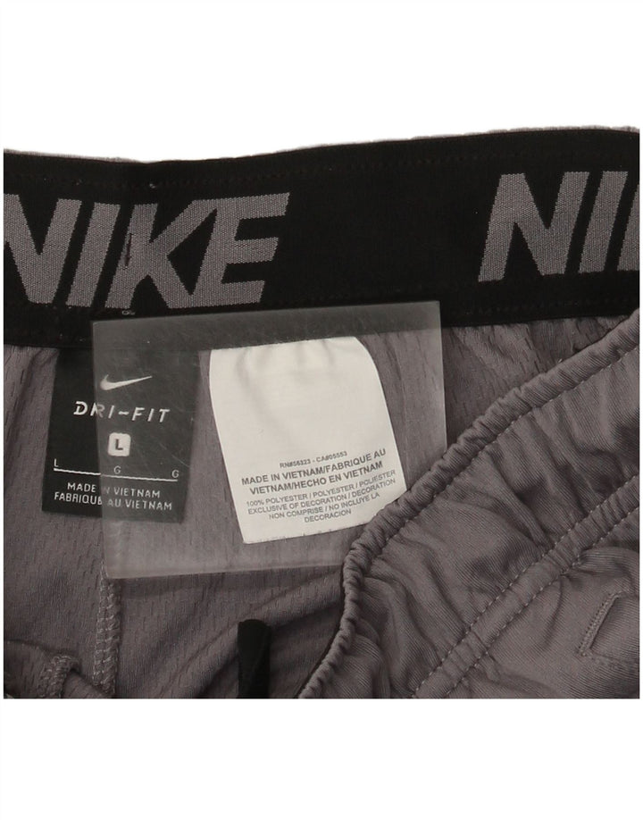 Pantaloncini sportivi Nike Dri Fit Graphic da uomo, grandi, in poliestere grigio