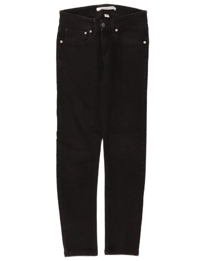 Jeans slim da donna Calvin Klein W29 L26 cotone nero