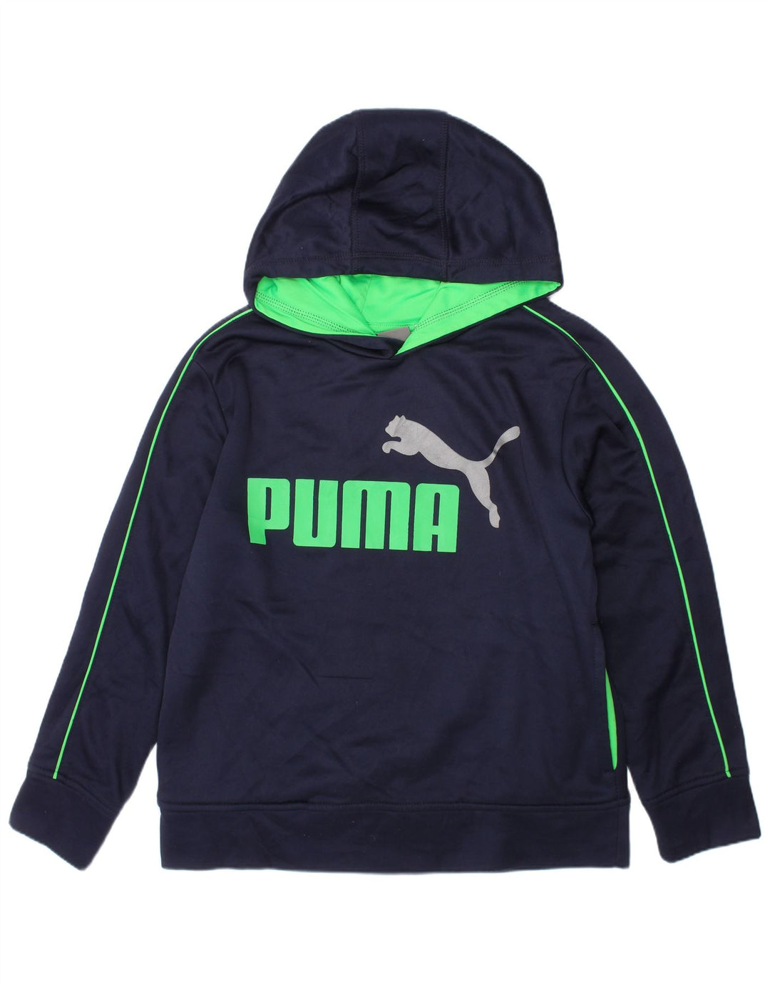Felpa con cappuccio grafica PUMA per ragazzi 7-8 anni piccola in poliestere blu navy