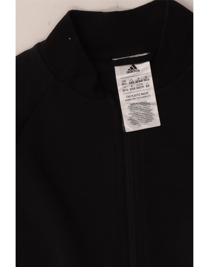 Giacca da ginnastica oversize con grafica Adidas da donna UK 0/2 2XS Nera