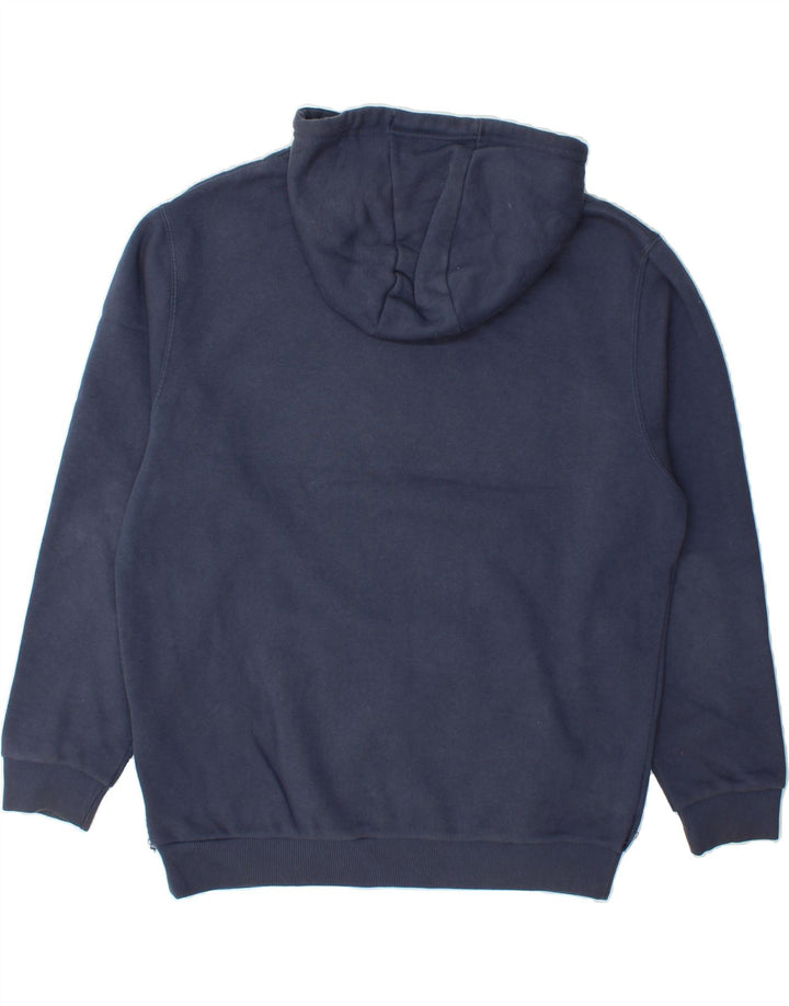 ELLESSE Mens Graphic Hoodie Jumper Large Navy Blue Cotton Vintage Ellesse and Second-Hand Ellesse from Messina Hembry 