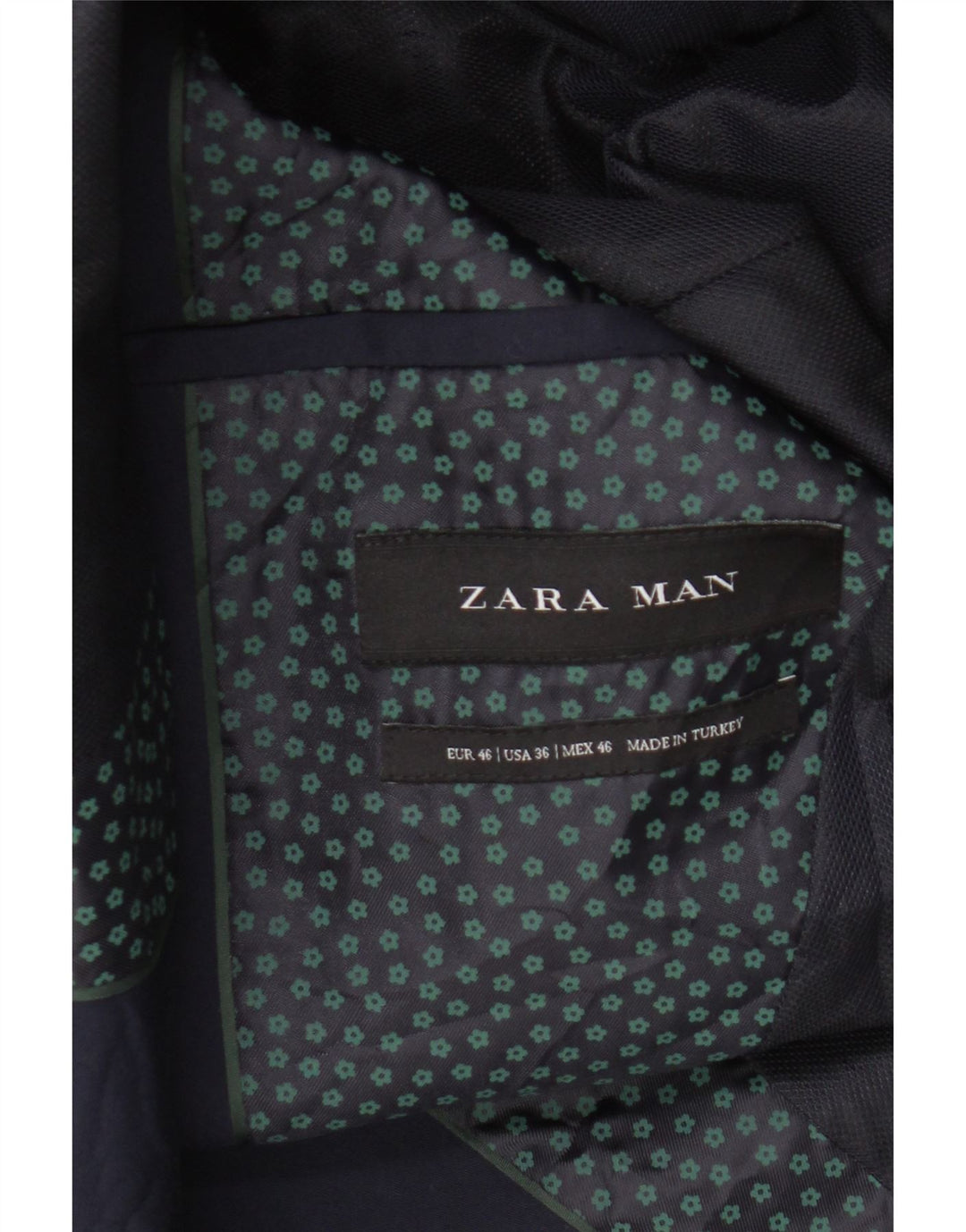 Giacca blazer da uomo a 2 bottoni Zara EU 46 piccola blu navy