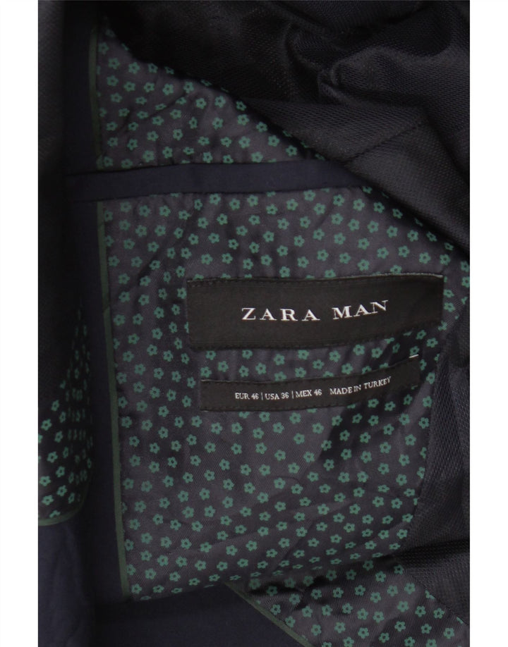 Giacca blazer da uomo a 2 bottoni Zara EU 46 piccola blu navy