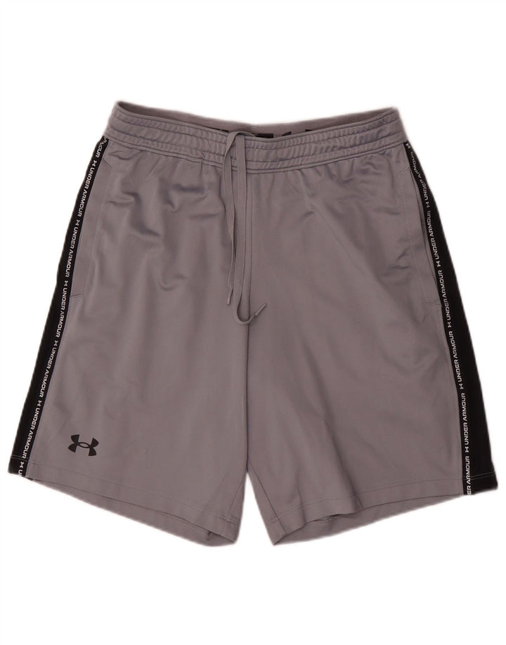 Pantaloncini sportivi grafici da uomo Under Armour Poliestere color block grigio medio
