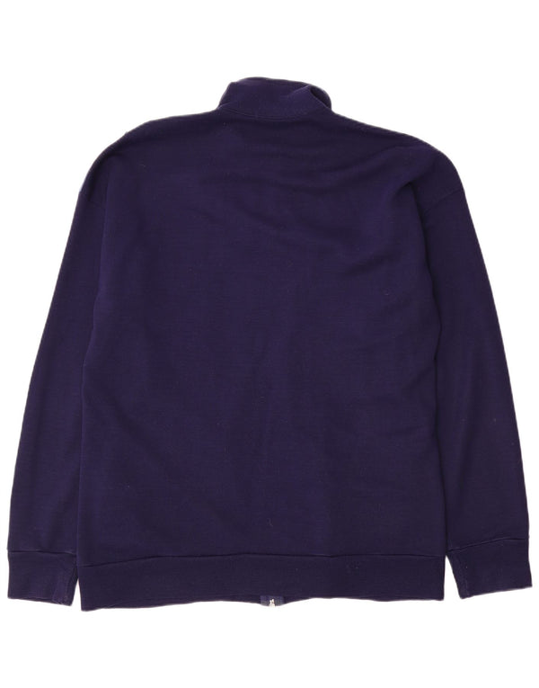 Giacca da tuta da uomo vintage grande color block blu navy