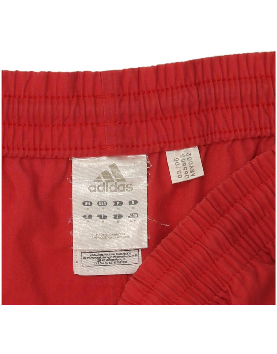 Pantaloncini sportivi da uomo ADIDAS rosso medio in poliestere