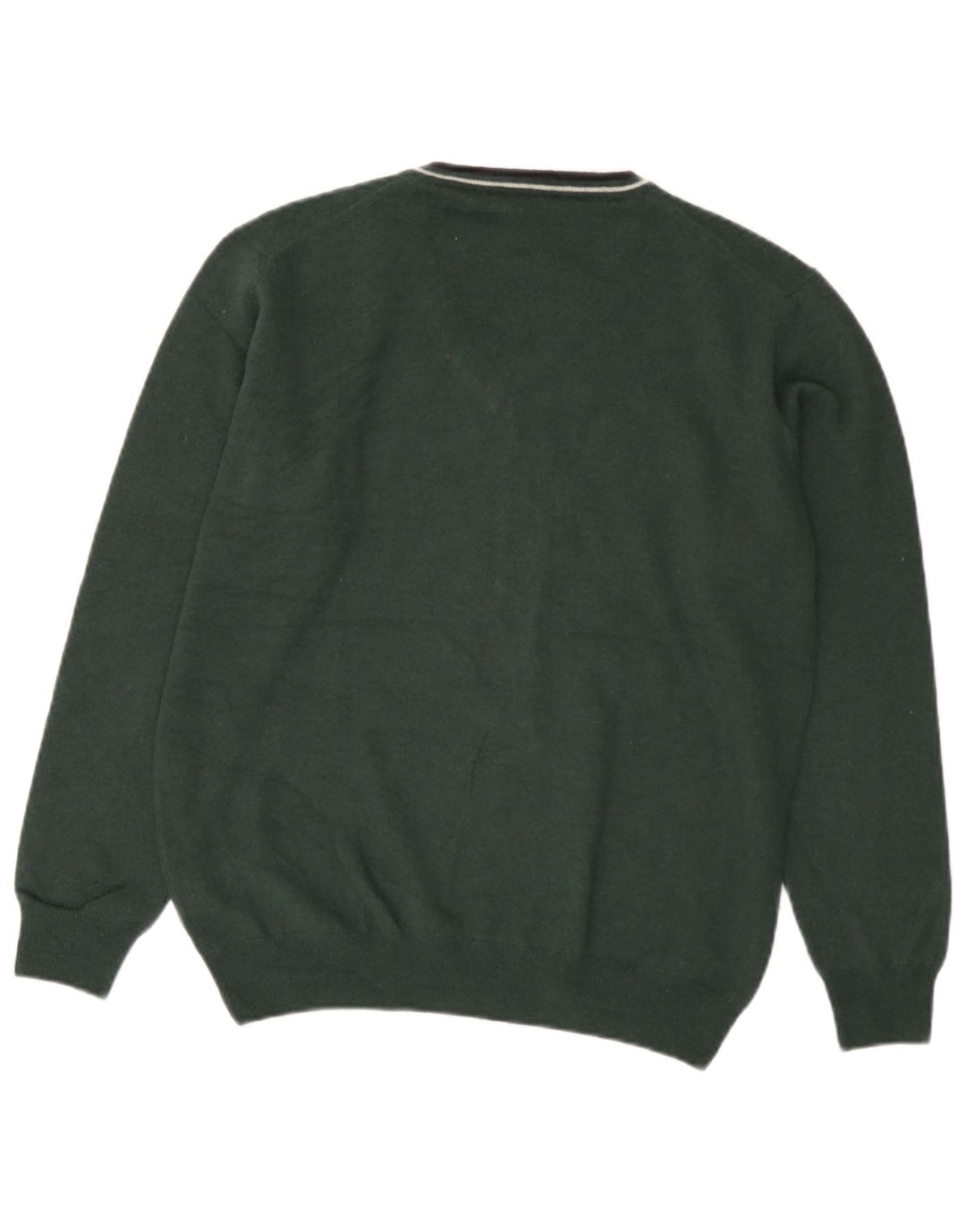 Maglione maglione con scollo a V da bambino Fred Perry 15-16 anni in lana verde